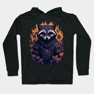 Ninja Raccoon watercolor Hoodie